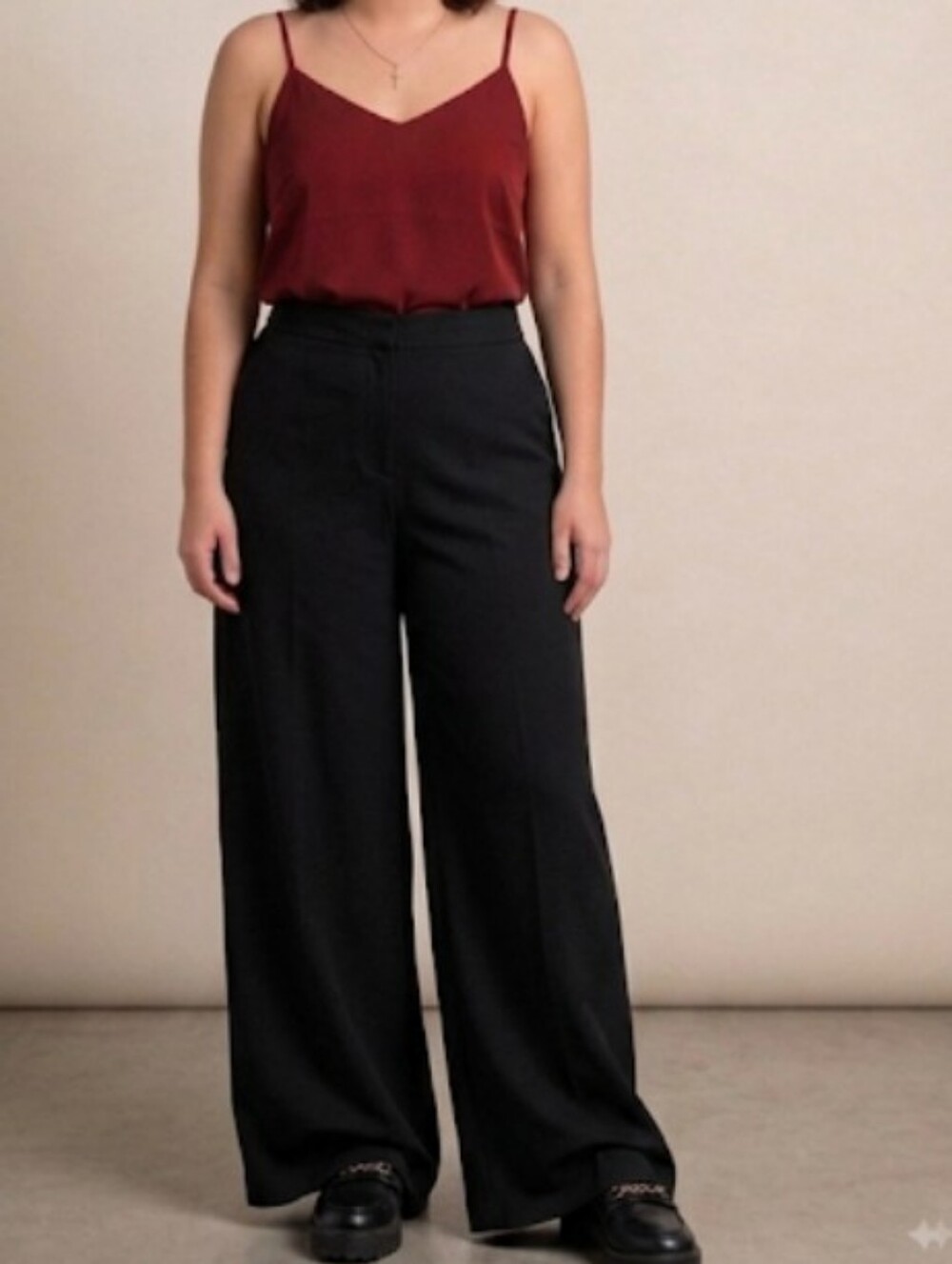 Cami Top 66170 Sienna Rust V Neck Spaghetti Strap Layering Cami Tank One Size